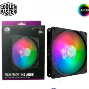 COOLER MASTER SICKEFLOW 140 ARGB - VENTILATEURS DE BOÎTIER 140 mm ARGB - 4 PINS 12 V -67 CFM -BLACK
