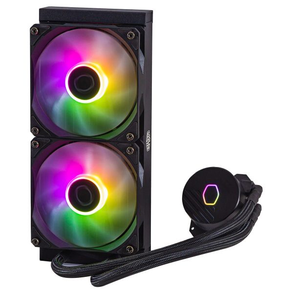 COOLER MASTER MASTERLIQUID 240L CORE ARGB - WATERCOOLING BLACK EDITION - INTEL ET AMD - 2 FAN 120 mm – Image 2