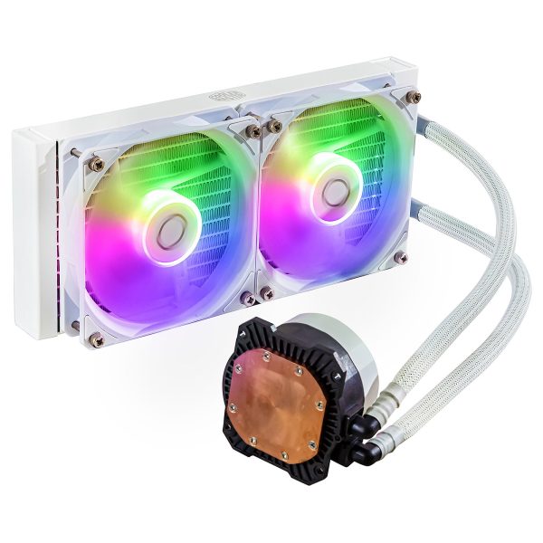 COOLER MASTER MASTERLIQUID 240L CORE ARGB - WATERCOOLING WHITE EDITION - INTEL ET AMD - 2 FAN 120 mm – Image 2