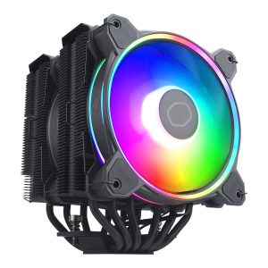 COOLER MASTER HYPER 622 HALO BLACK - INTEL & AMD - LED ARGB - ALUMINIUM - 3 BROCHES - 2 FAN 120MM