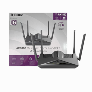 D-LINK DSL-X1852E - MODEM ROUTER AX1800 - WIFI6 MESH - ADSL2+/VDSL2 - DUAL CORE -1800 MBPS - MU-MIMO