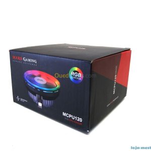 AIR COOLING MARS GAMING MCPU120 - Chroma RVB - VENTILATEUR SILENCIEUX - TDP 120W - NOIR