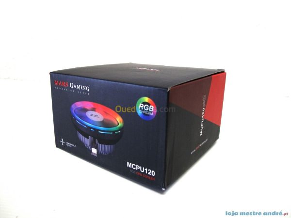 AIR COOLING MARS GAMING MCPU120 - Chroma RVB - VENTILATEUR SILENCIEUX - TDP 120W - NOIR