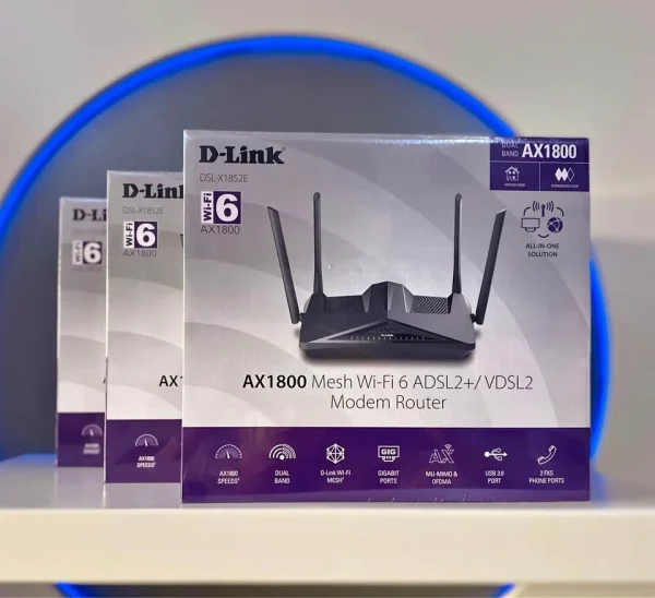 D-LINK DSL-X1852E - MODEM ROUTER AX1800 - WIFI6 MESH - ADSL2+/VDSL2 - DUAL CORE -1800 MBPS - MU-MIMO – Image 5