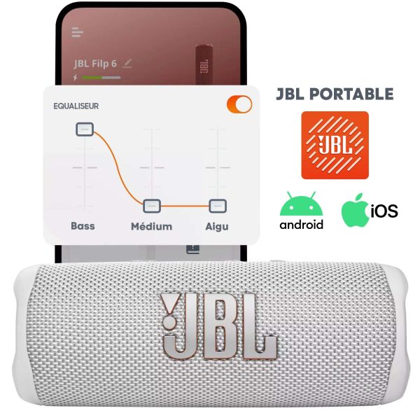 BAFFLE JBL FLIP 6 - ENCEINTE BLUETOOTH PORTABLE - ÉTANCHE À L'EAU & POUSSIÈRE - HAUTE BASSE - 30 W – Image 6
