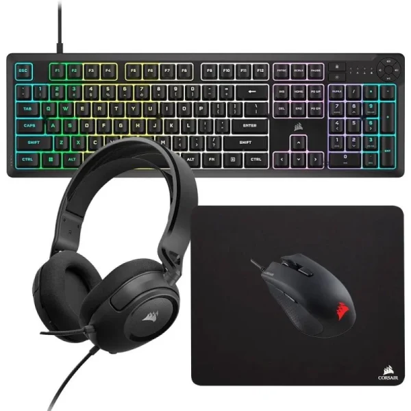 CORSAIR 4IN1 GAMING BUNDEL - CLAVIER K55 + SOURIS HARPOON PRO +CASQUE HS35 SURROUND V2 +TAPIS MM100 – Image 2