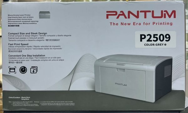 PANTUM P2509 - IMPRIMANTE LASER - MONOCHROME A4 - MONOFONCTION - 22 PPM - USB 2.0 - PD219 - GRISE – Image 2