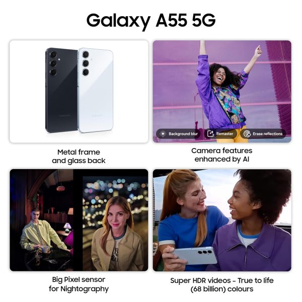 SAMSUNG GALAXY A55 5G - 8 GB - 256 GB - 6.6" Super Amoled 120HZ - 5000 MAh - 50 MPixel - Blister - – Image 4