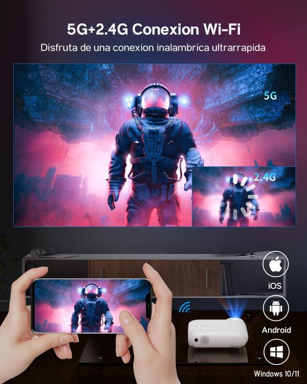 YOTON Y7 - VIDÉOPROJECTEUR - DATASHOW PORTABLE 4K 1080P - 2 000 LUMENS - BLUETOOTH - WIFI - – Image 4