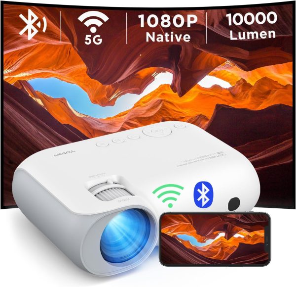 YOTON Y7 - VIDÉOPROJECTEUR - DATASHOW PORTABLE 4K 1080P - 2 000 LUMENS - BLUETOOTH - WIFI -