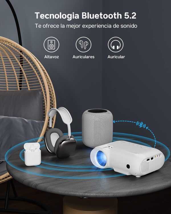 YOTON Y7 - VIDÉOPROJECTEUR - DATASHOW PORTABLE 4K 1080P - 2 000 LUMENS - BLUETOOTH - WIFI - – Image 2