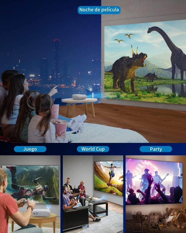 YOTON Y7 - VIDÉOPROJECTEUR - DATASHOW PORTABLE 4K 1080P - 2 000 LUMENS - BLUETOOTH - WIFI - – Image 6