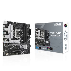 ASUS PRIME B760M-A D4 - INTEL 1700 - 4x DDR4 - M.2 PCIe 4.0 - USB 3.1 - PCIE 4.0 16x - LAN 2.5 GbE