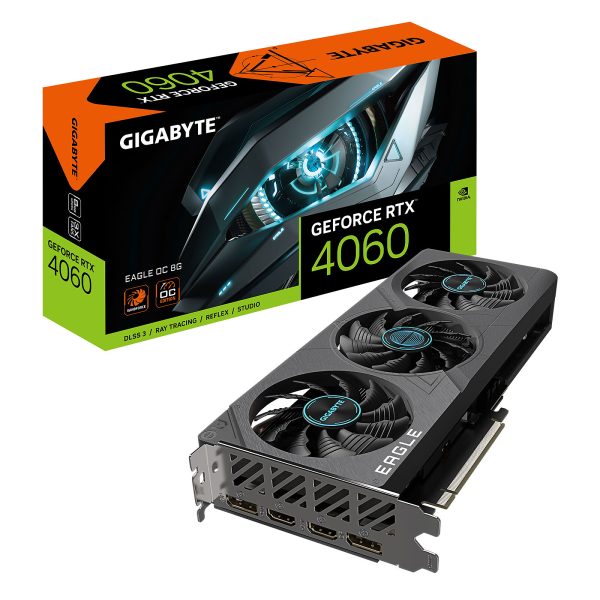 GIGABYTE GEFORCE RTX 4060 EAGLE OC 8G - 8 GO GDDR6 - DLSS3 - 2XHDMI - 2XDP- DLSS 3 - PCI EXPRESS