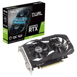 ASUS DUAL GeForce RTX 3050 OC - 6G GDDR6 - DLSS - RAY TRACING - 1537 MHz - HDMI - DP - PCI Express