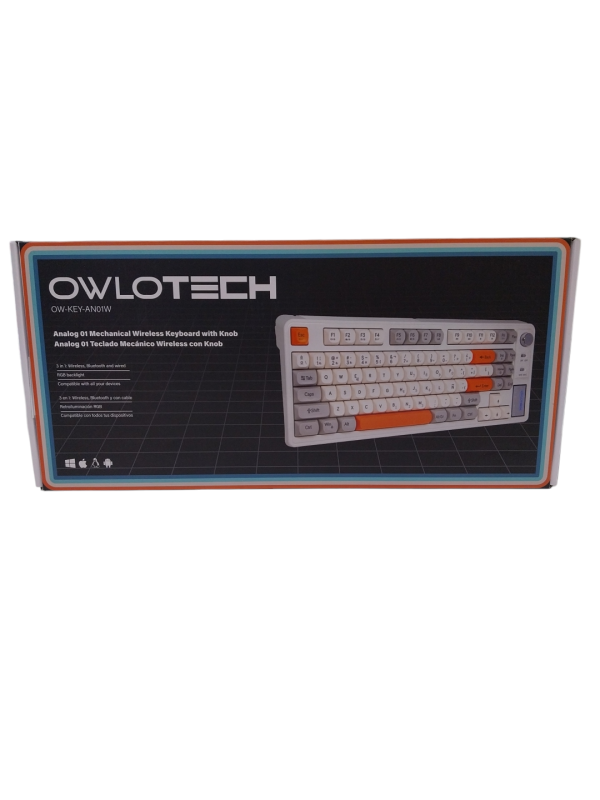 CLAVIER OWLOTECH - OW-KEY AN01W - BLUETOOTH - RGB - anti-ghosting - MULTIPLATFORM - USB-C - WHITE – Image 2