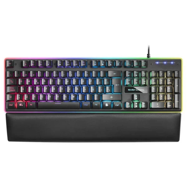 MARS GAMING MK320 - CLAVIER SEMI MÉCANIQUE - RED TECHNOLOGY- RGB - REPOSE-POIGNETS - QWERTY- NOIR – Image 2
