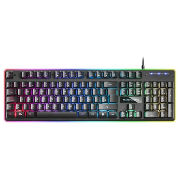 MARS GAMING MK320 - CLAVIER SEMI MÉCANIQUE - RED TECHNOLOGY- RGB - REPOSE-POIGNETS - QWERTY- NOIR – Image 3