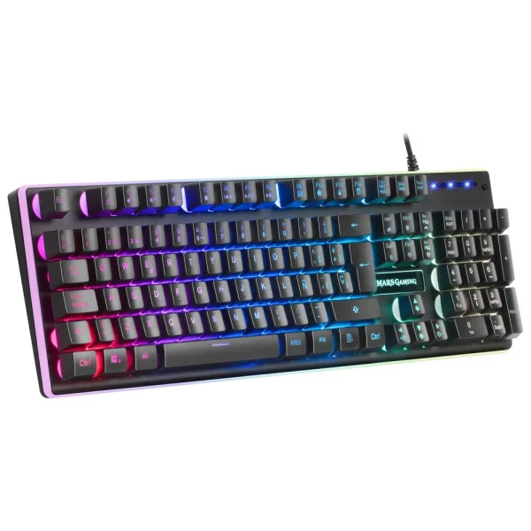 MARS GAMING MK320 - CLAVIER SEMI MÉCANIQUE - RED TECHNOLOGY- RGB - REPOSE-POIGNETS - QWERTY- NOIR – Image 4
