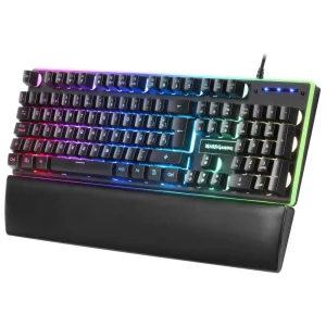 MARS GAMING MK320 - CLAVIER SEMI MÉCANIQUE - RED TECHNOLOGY- RGB - REPOSE-POIGNETS - QWERTY- NOIR