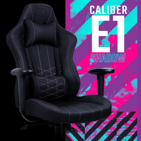 COOLER MASTER SIÉGE GAMING CALIBRE E1 - CUIR PU - ERGONOMIQUE - ACCOUDOIR FIXÉ -NYLON -120 KG -NOIR – Image 6