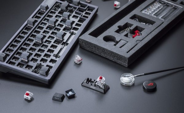 ASUS ROG AZOTH - CLAVIER MÉCANIQUE - COMPACT 75% - ROG NX RED - USB - BLUETOOTH - ECRAN OLED - RGB – Image 2
