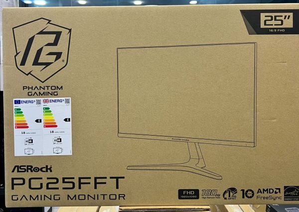 ECRAN ASROCK PHANTOM PG25FFT - GAMING MONITEUR - 24.5" - IPS FHD - 180HZ - 1MS - AMD FREESYNC – Image 2