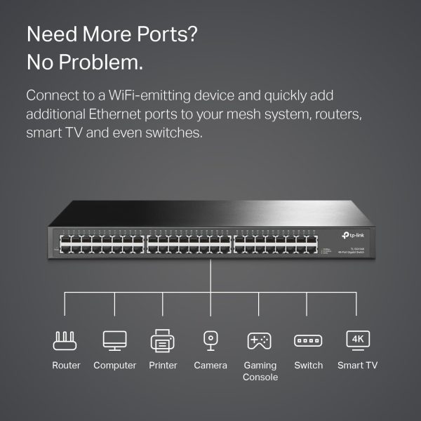 TP-LINK TL-SG1048 - SWITCH RACKABLE 48 PORTS GIGABIT - 10/100/1000 MBPS - PLUG & PLAY - QoS – Image 5