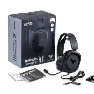 ASUS TUF GAMING H1 - CASQUE-MICRO SANS FIL - SURROUND 7.1 - USB-C - PC / CONSOL / MOBILES -NOIR