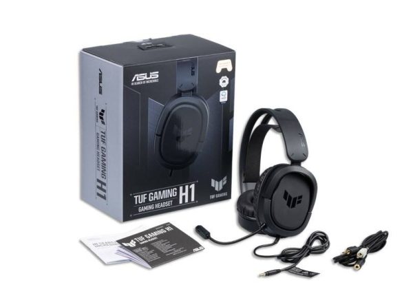 ASUS TUF GAMING H1 - CASQUE-MICRO SANS FIL - SURROUND 7.1 - USB-C - PC / CONSOL / MOBILES -NOIR