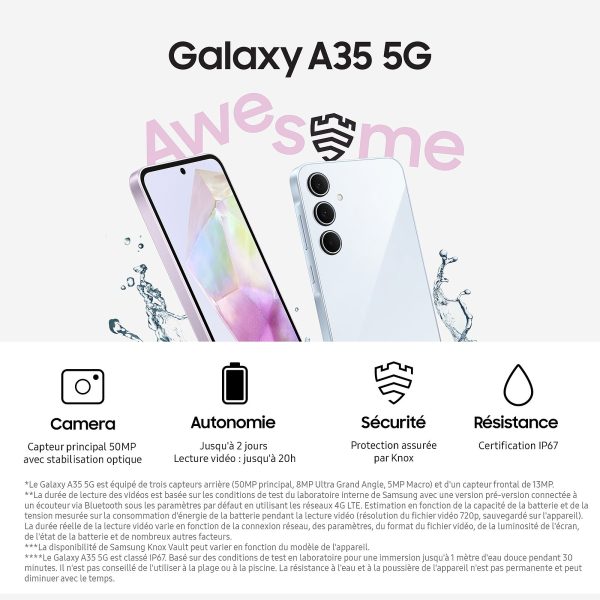 SAMSUNG GALAXY A35 5G 2024 - 8GB - 128GB - 6.6" Super Amoled 120HZ - 5000 mAh - 50 MPixel - Blister - – Image 3