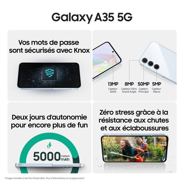 SAMSUNG GALAXY A35 5G 2024 - 8GB - 128GB - 6.6" Super Amoled 120HZ - 5000 mAh - 50 MPixel - Blister - – Image 5