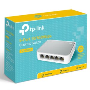 TP-LINK TL-SF1005D - SWITCH DESKTOP 5 PORTS -10/100 MBPS - GREEN ETHERNET -PLUG & PLAY - EEE 802.3x
