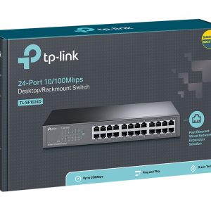 TP-LINK TL-SF1024D - SWITCH DESKTOP & RACKABLE 24 PORTS - 10/100 MBPS - FAST ETHERNET -PLUG & PLAY