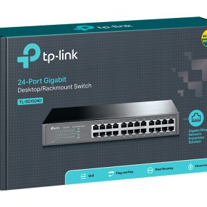 TP-LINK TL-SG1024D - SWITCH DESKTOP & RACKABLE 24 PORTS -10/100 MBPS - FAST ETHERNET -PLUG PLAY -QoS