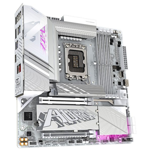 GIGABYTE Z890M AORUS ELITE WIFI7 ICE - MICRO ATX - SOCKET 1851 - WI-FI 7 -BLUETOOTH -4XDDR5 -M.2 5.0 – Image 4