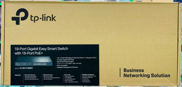 TP-LINK TL-SG1218MPE - SMART SWITCH GIGABIT 18 PORTS AVEC 16 PORTS POE+ 10/100/1000 MBPS -QoS - IGMP – Image 2