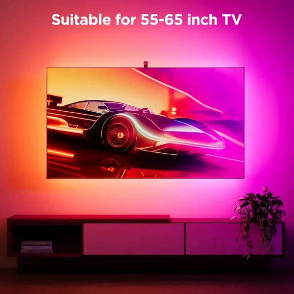 GOVEE SMART TV BACKLIGHT 3S H6098BD1 - WIFI - 55-65" - NETFLIX - GOOGLE ALEXA -RGBW - MUSIC -CAMERA – Image 9