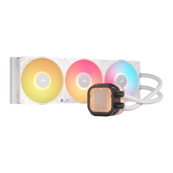 CORSAIR TITAN 360 RX LCD RGB - 360MM AIO - CUSTOM LCD - QX120 FANS - ICUE READY - ALUMINIUM - WHITE – Image 6