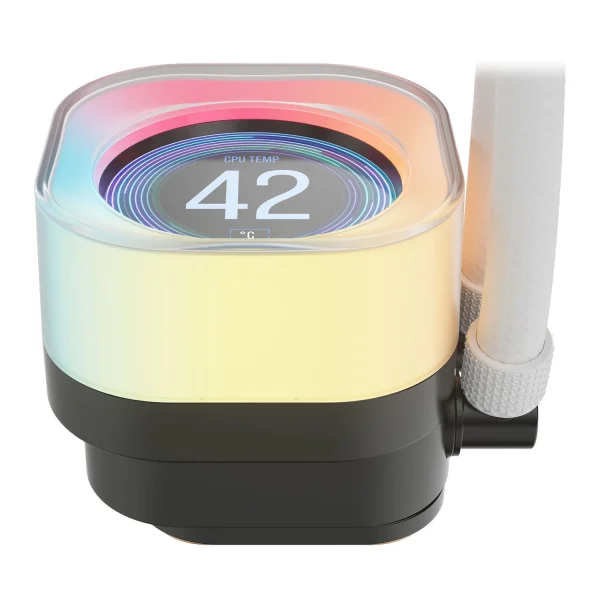 CORSAIR TITAN 360 RX LCD RGB - 360MM AIO - CUSTOM LCD - QX120 FANS - ICUE READY - ALUMINIUM - WHITE – Image 4
