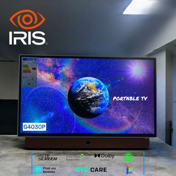 IRIS TV PORTABLE G4030P 32" HD TV - HDR10 - DOLBY - EYE CARE - DBX-TV - FIND MY REMOTE - POWERBANK – Image 2