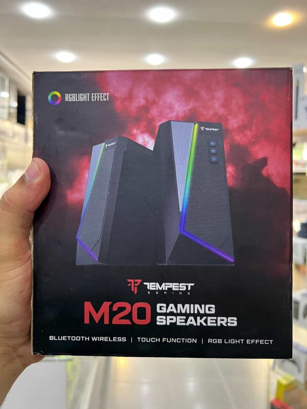 TEMPEST M20 GAMING SPEAKERS - ENCEINTES 2.0 - SON STÉRÉO - RÉTROÉCLAIRAGE RGB - USB - 3.5mm -BLACK – Image 3