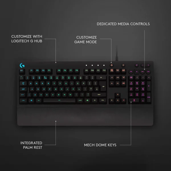 Logitech G213 Prodigy Gaming Keyboard – Image 3