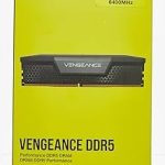 CORSAIR VENGEANCE 16GB DDR5 DESKTOP -1 BARRETTES 16GO - NON RGB - 6400MHZ - CL32 - AMD/INTEL -BLACK