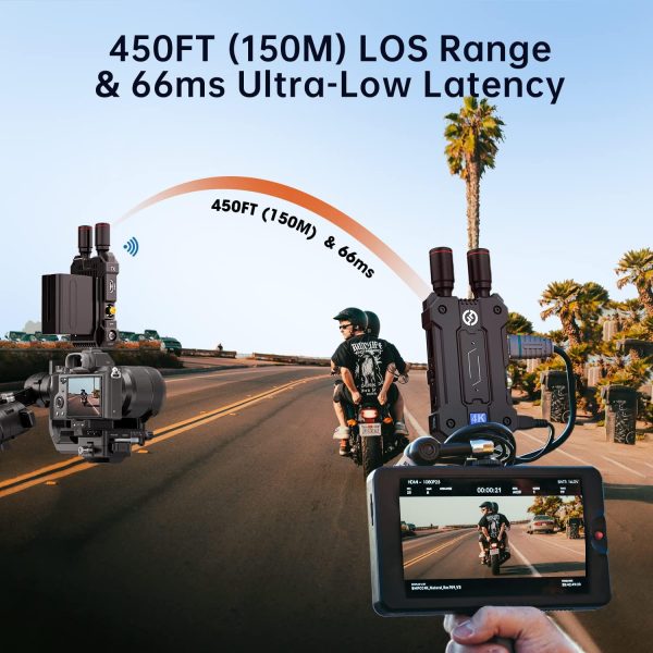 HOLLYLAND MARS 4K - SYSTÈME DE TRANSMISSION VIDÉO SANS FII 4K - 20MBPS - 150M FPS -HDMI & SDI -BLACK – Image 9