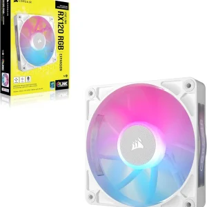 CORSAIR RX120 RGB EXPANSION - VENTILATEUR 120 MM - 8LED ARGB - ICUE LINK - 2 000 RPM - 12V - WHITE