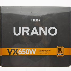 NOX URANO VX650W - ALIMENTATION ATX - 80 PLUS BRONZE - 650W - FAN 120mm - NON MODULAIRES - BLACK