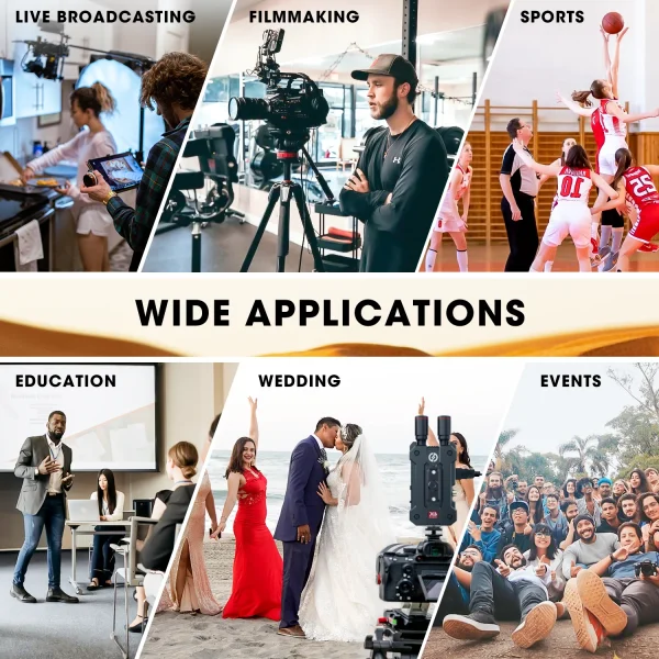 HOLLYLAND MARS 4K - SYSTÈME DE TRANSMISSION VIDÉO SANS FII 4K - 20MBPS - 150M FPS -HDMI & SDI -BLACK – Image 6