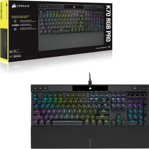 CORSAIR K70 PRO RGB - CLAVIER MECHANIQUE - CHERRY MX SPEED SILVER - ANTI-GHOSTING - 8000HZ - BLACK