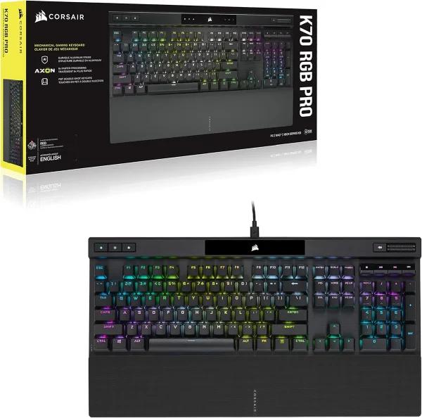 CORSAIR K70 PRO RGB - CLAVIER MECHANIQUE - CHERRY MX SPEED SILVER - ANTI-GHOSTING - 8000HZ - BLACK